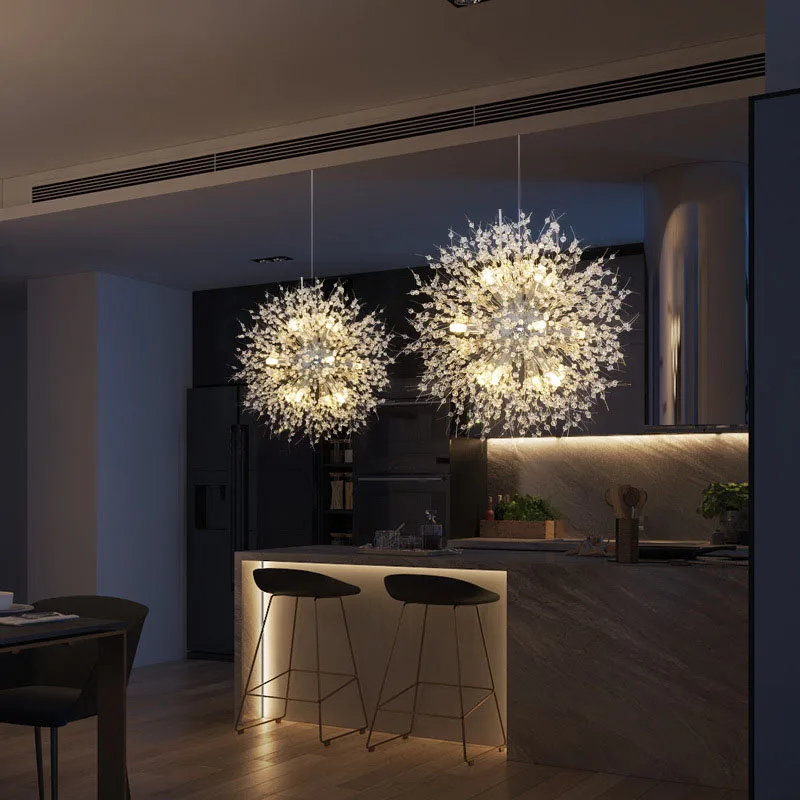 Creative Pendant Light Modrn Lamp Suspension Luminaire Lights  AC110-240v Hanging Bar Dining Restaurant Dandelion Pendant Lights(31)