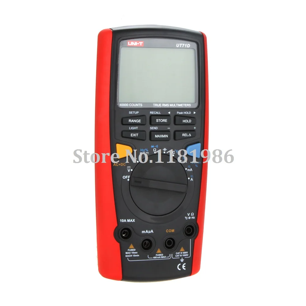 Uni-t UT71D UT-71D 4 3/4 Цифровой мультиметр lcd профессиональный AC DC Вольт Ампер Ом Гц температура. Мультиметровый Автоматический диапазон True RMS
