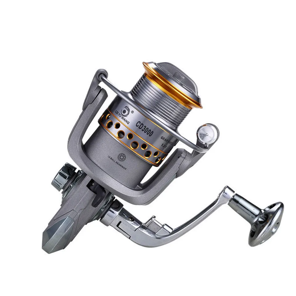 

Fishing Reels Jigging Full Metal Spinning Reels LW3000 12BB 5.2: 1 Fishing Reels Spinning Fishing for Saltwater Tool Accessories