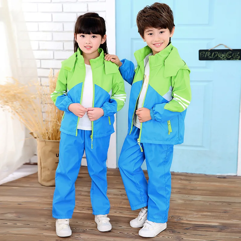 

Tracksuit For Boys Fashion Children Windbreaker Tracksuit For Girl Kid Patchwork Pink Red Long Sleeve Uniform Tracksuit For Boys