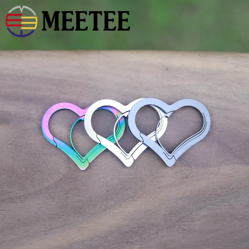 2pcshigh качество MEETEE heartShape Открытый выживания веревка Paracord браслетная застежка для