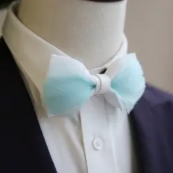 Модные мужские галстуки синяя повязка с перьями аксессуар бабочка торжественное платье свадебное торжество деловая встреча галстуки для