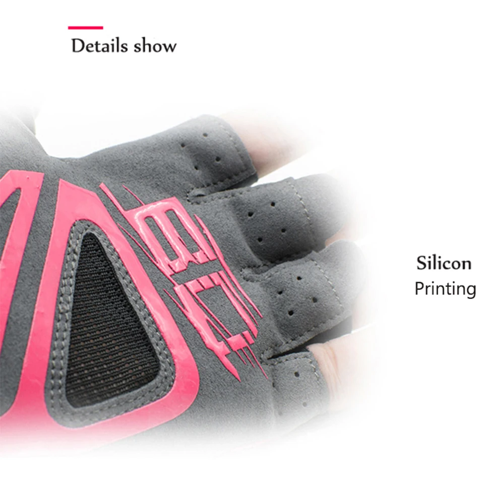 BOODUN Women Gym Gloves Anti-skid Breathable Yoga Body Building Training Sport Dumbbell Fitness Exercise Half Finger Gym Gloves