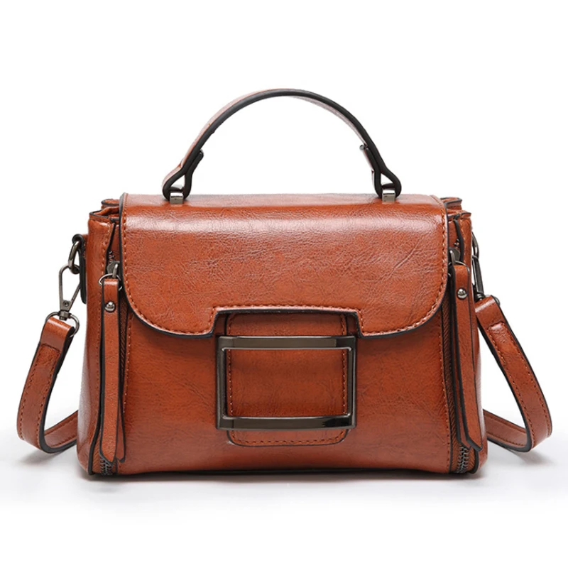 

Bag girl 2018 new tidal fashion wax skin small square pack INS super hot bag summer satchel retro bag