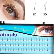 100 шт. 2D/3 dpremade объем ресниц 8/10/12 мм накладные ресницы, 2D/3D объем вентилятора готовых индивидуальных ресниц клей для наращивания ресниц комплект