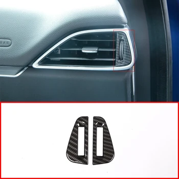 

2Pcs Carbon Fiber ABS Plastic Side AC Vent Trim For Jaguar XE F-PACE f pace X761 2016-2018 Car Accessories