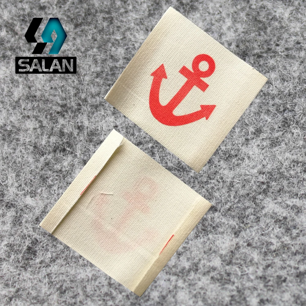 Хлопковая этикетка с принтом якоря для одежды ручной работы|printed cotton labels|cotton