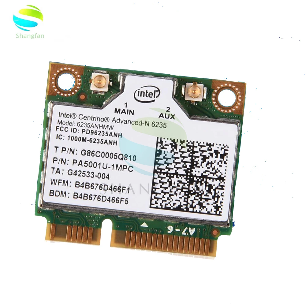 Двухдиапазонный центральный Advanced-N 6235AN 6235ANHMW 300 Мбит/с+ BT4.0 Половина мини PCIe беспроводная wifi карта