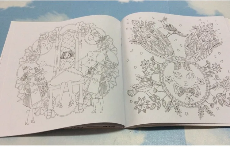 Fantasy dream An Treasure Hunt Coloring Book For Children Adults Relieve Stress Kill Time Painting Drawing Colouring Book (1)