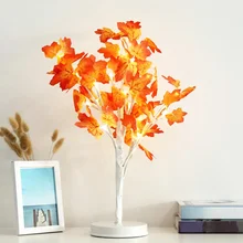Светодиодный светильник-гирлянда с изображением осеннего кленового дерева, праздничный светильник для дома, Рождественский декоративный светильник WWO66