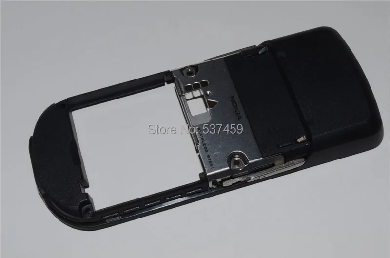 Оригинальная Замена для Nokia 8800 серебристый корпус-черная глянцевая пластиковая часть оригинальная средняя рамка для в апреле