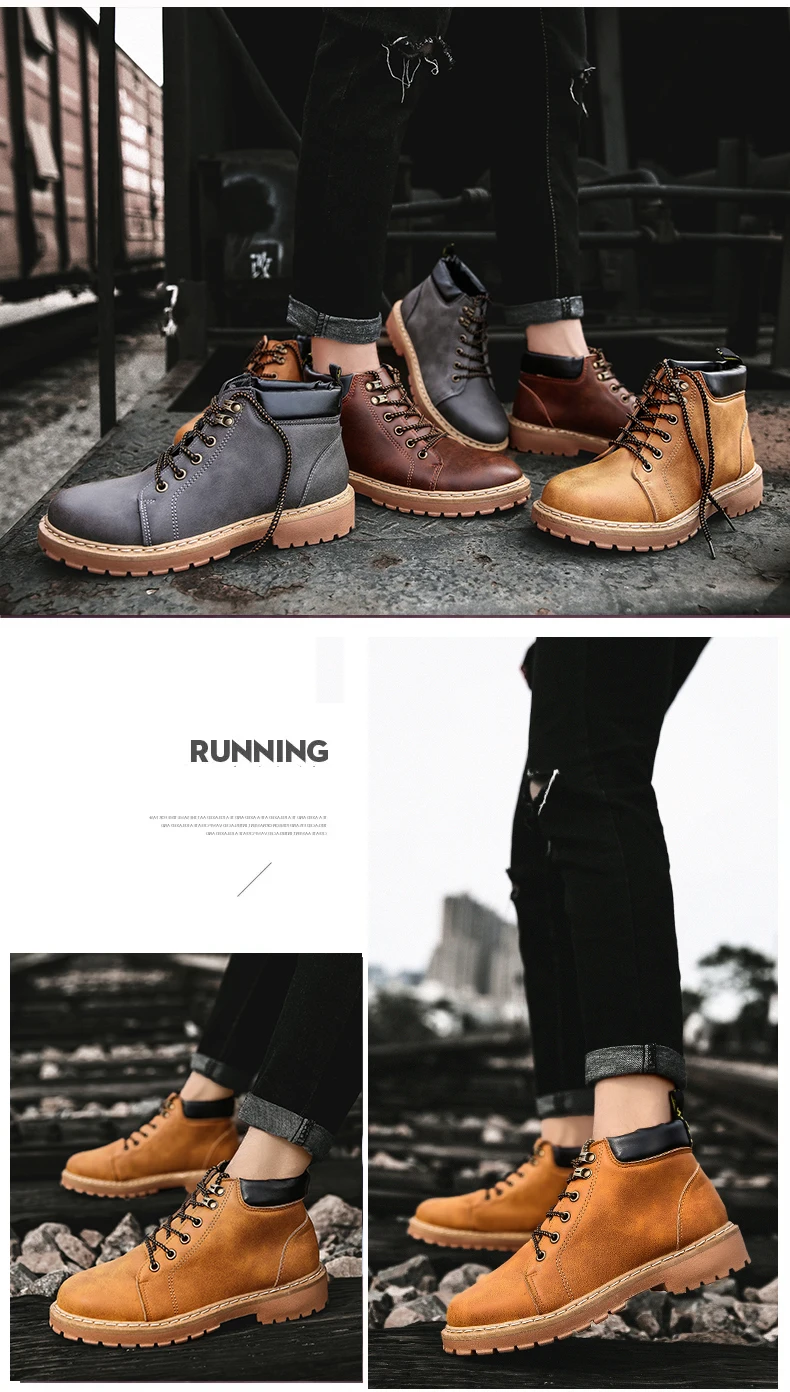 Men's Ankle Boot Motorcycle Men Boots Winter Warm Men Snow Boot With Fur Black Desert Military Boots Mens Tactical Boots' Army (9)