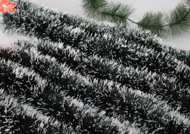 Рождественские полосатые топы, украшения, полосатые темно-зеленые гирлянды, яркие белые границы, цветные ленты для дерева, цветные ленты Lahua bold+ B