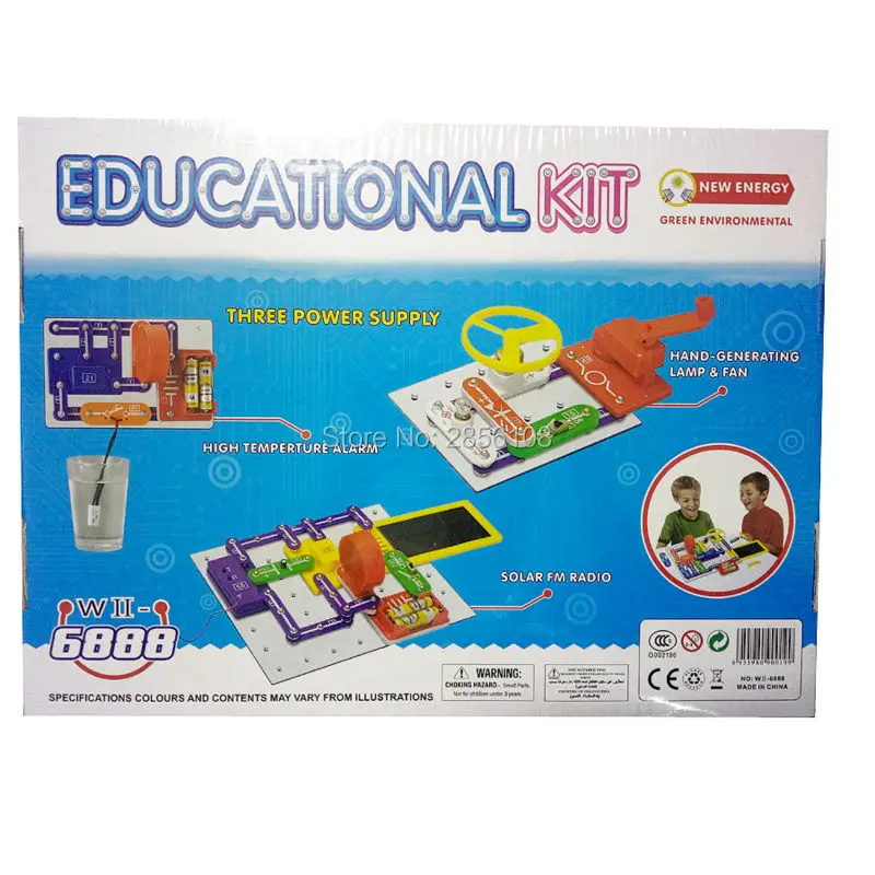 Electronics Discovery Kit Smart Electronics Block KitEducational Science Kit ToyDIY Building Blocks Electric Circuits toys