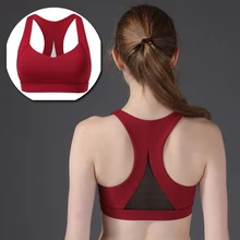 Сексуальный спортивный бюстгальтер-Топ для женщин, тренировочный жилет для йоги, Спортивная футболка для фитнеса, укороченный топ, женский спортивный бюстгальтер для бега, сетчатый для девочек