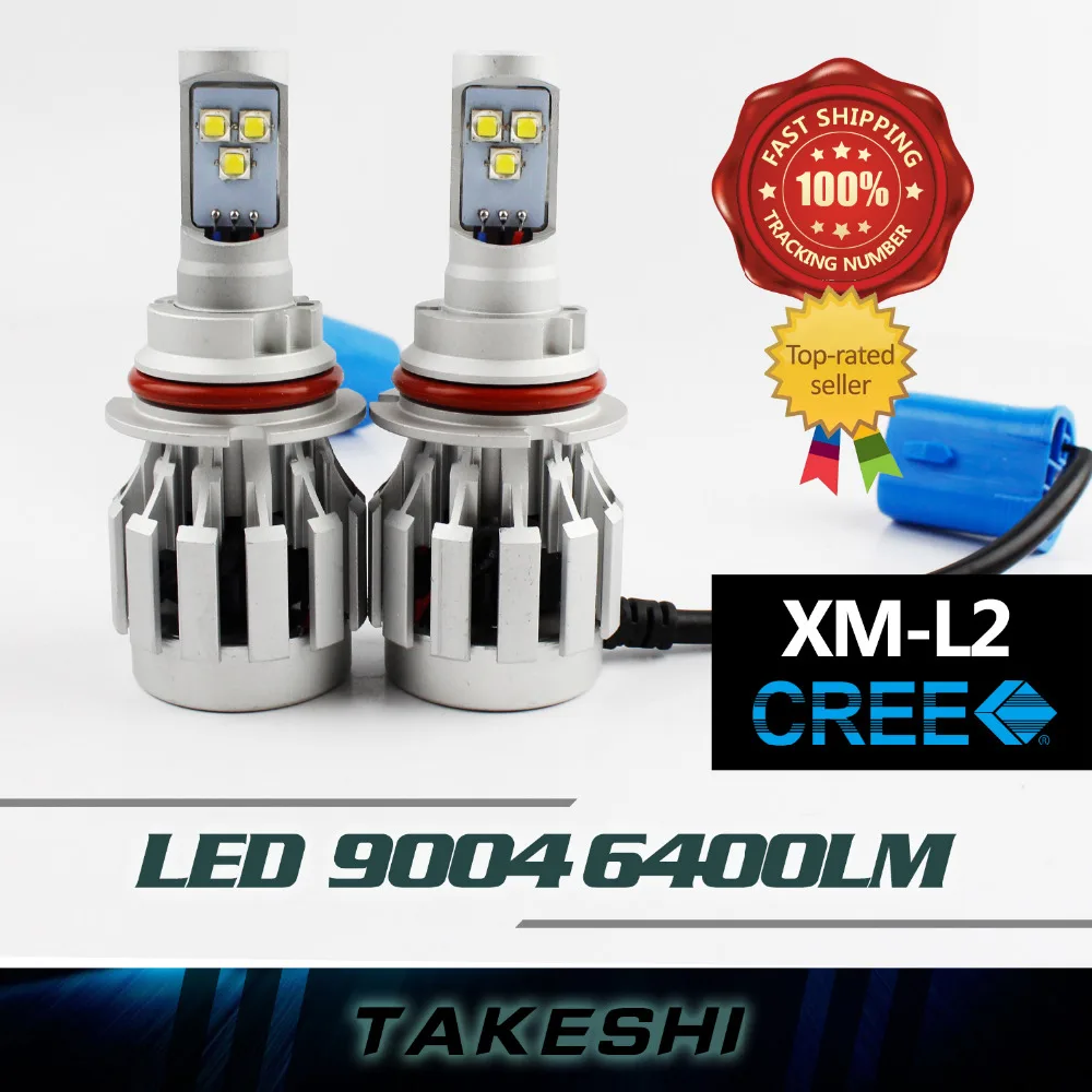 2x 2015 Bright White 6000K All In One No Need Ballasts W/ Fans 9004 HB1