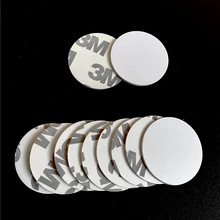 125 кГц T5577/T5557/T5567/T5200 перезаписываемая RFID монетная карта с 3M аденсивной наклейкой в картах контроля доступа(диаметр 25 мм