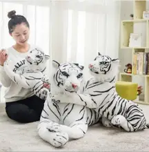 WYZHY Plush Toy Tiger Doll Lumbar Pillow Christmas Gift Simulation Doll Holding Sleeping Pillow60cm larggest size 170cm simulation tiger yellow or white prone tiger plush toy surprised birthday gift w5490
