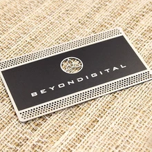 Индивидуальный вырез вогнутая выпуклая качественная визитная металлическая карта