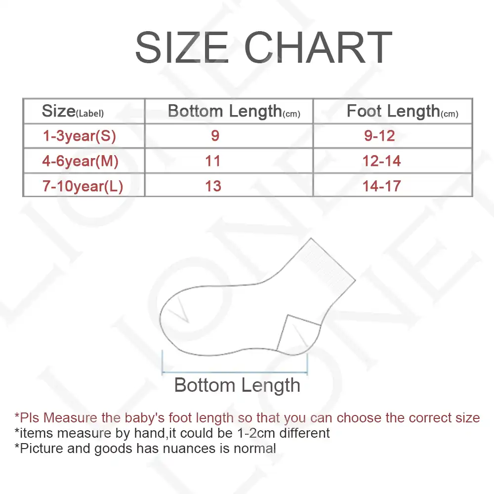 Kids Sock Size Chart