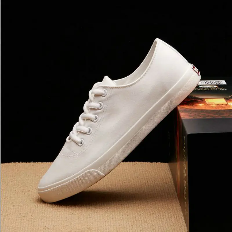 Summer Breathable Black Red Bule White Casual Vulcanized Shoes Boys lace up Breathable Flats Classic Men Canvas Shoes NN-19