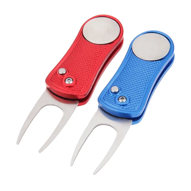 1pc Stainless steel +Aluminum Golf Divot Tool Switchblade Golf Divot