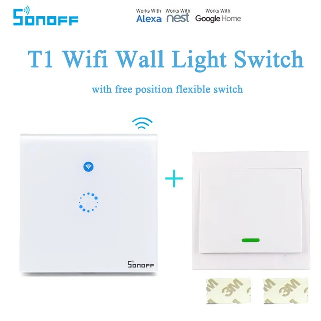 New Arrival Sonoff T1 1 Gang 2 Way Wifi Smart Touch Switch