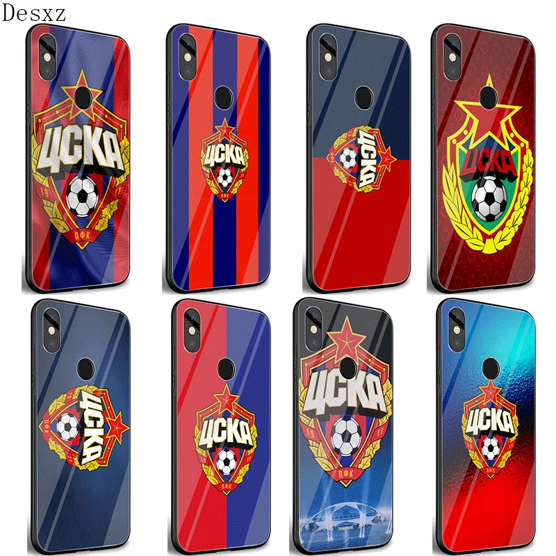 

Bag ShellDesxz Glass Phone Case For Xiaomi Mi F1 A1 A2 5X 6X Redmi Note 5 6 7 Pro 6A 4X Cover Moscow Football