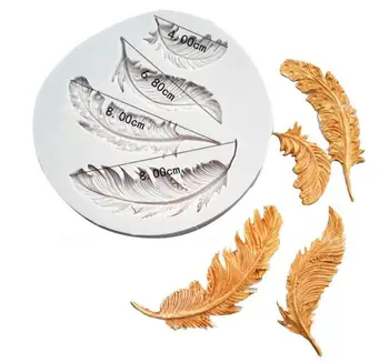 

High Quality feather fallen leaves Shape Fondant Mold Silicone Mould Cake Decorating Tools Chocolate Gumpaste Mold
