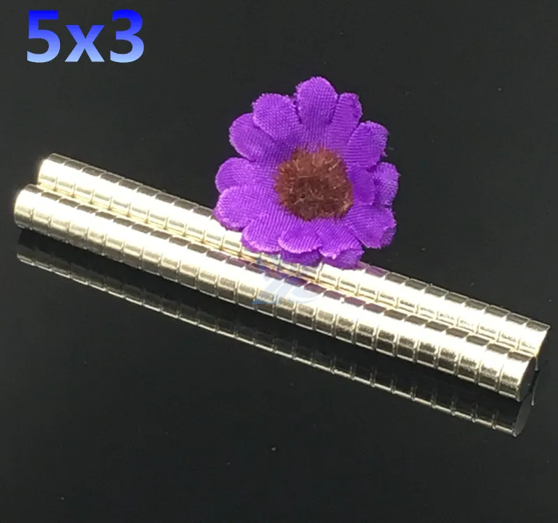 

100pcs 5mmx3mm N50 magnets Strong Round Cylinder Neodymium Industrial Magnet 5*3mm NEW 5x3 Art Craft Connection free shipping