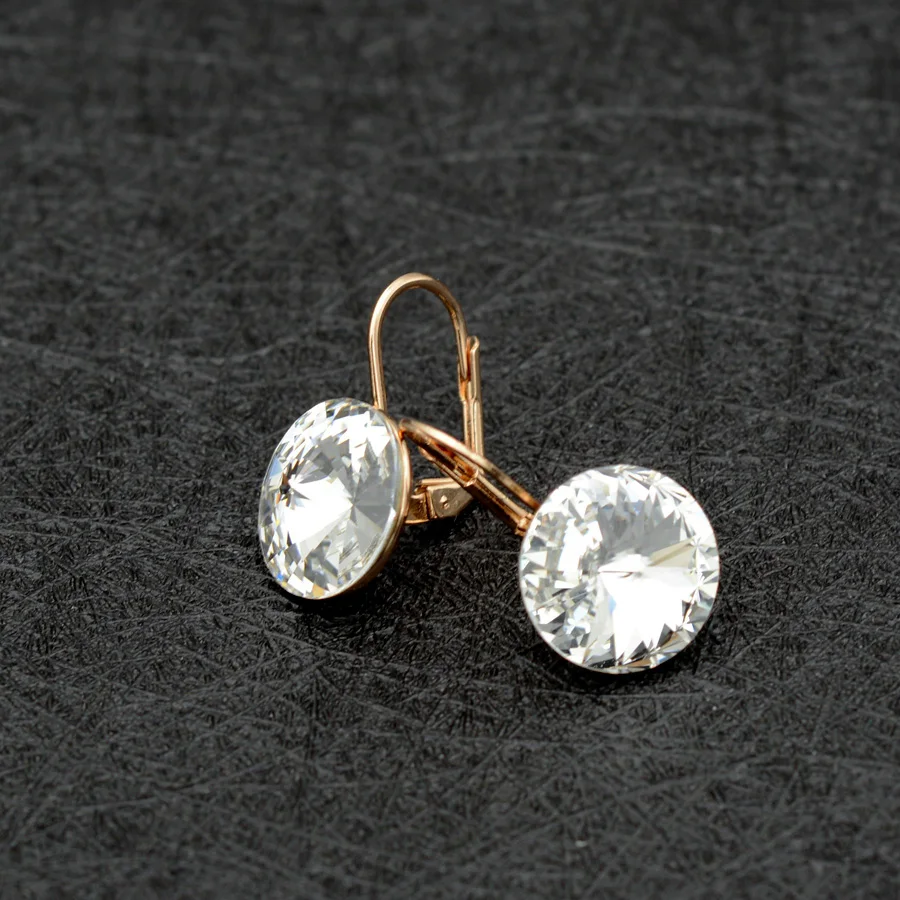 Crystal Drop Earrings Gold Silver Color Original Crystals From Austria For Women Wedding Party Dangle Bijoux Christmas dangle earrings,drop earrings,crystal earrings