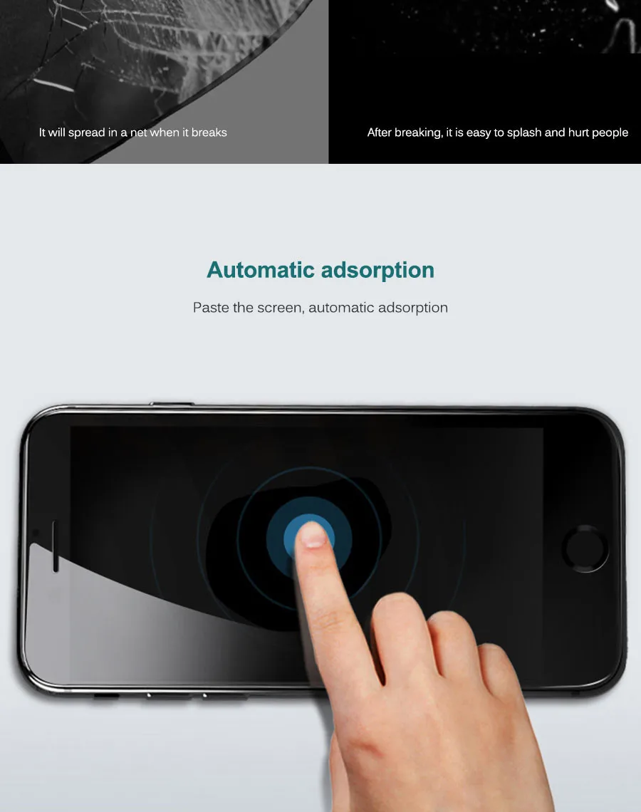 Антишпионское закаленное стекло для iPhone 7 6 6S 8 Plus X XS XR Защитная пленка для экрана для iPhone 6 7 8 XS Max защитное стекло