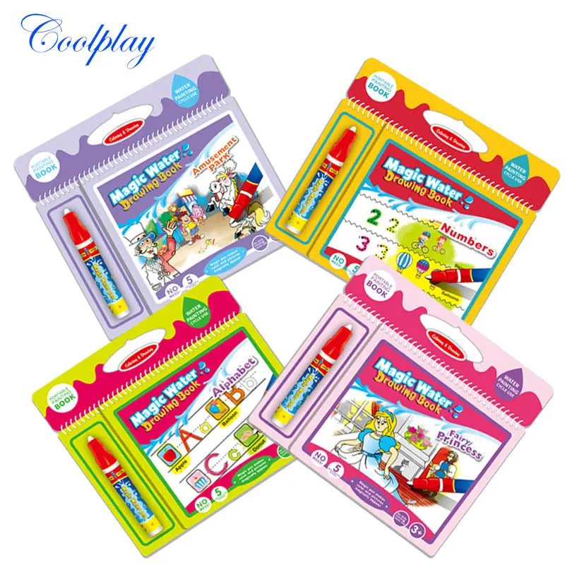coolplay 4 types educational toys kids magic water drawing book with 1 magic pen intimate coloring book water painting board - Kids Paint Book coolplay 4 types educational toys kids magic water drawing book with 1 magic pen intimate coloring book water painting board - Kids Paint Book