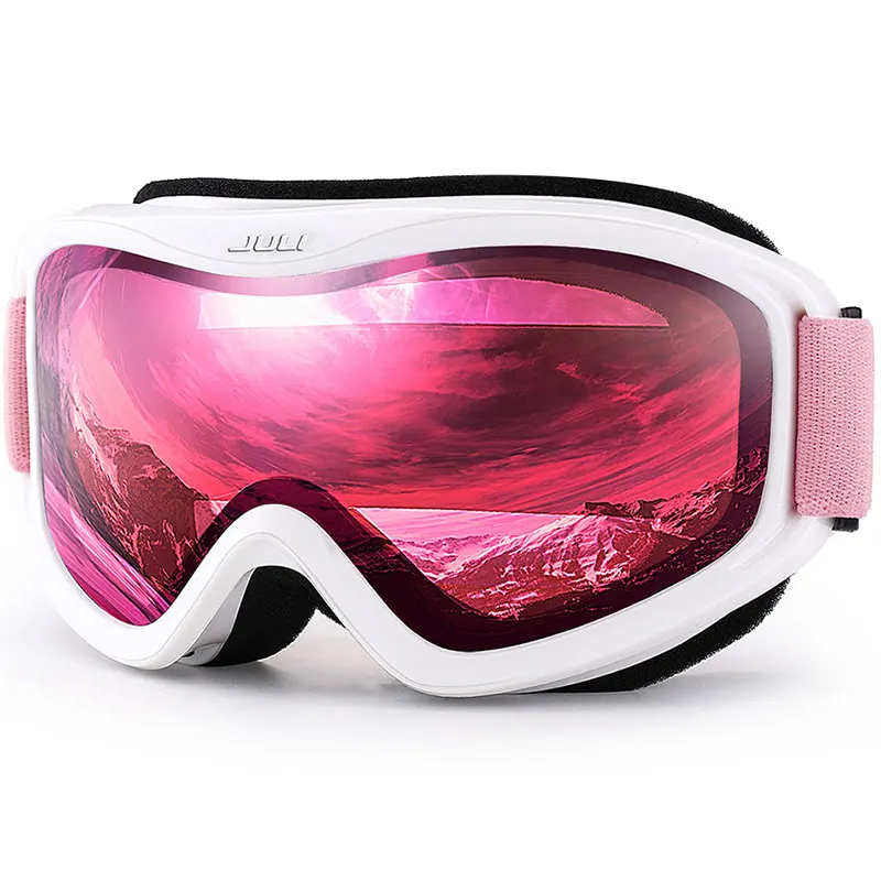 Бренд MAXJULI, профессиональные лыжные очки, двухслойные линзы, противотуманные, UV400, лыжные очки, лыжные, мужские, женские, снежные очки - Цвет: C10 Vermillion Pink