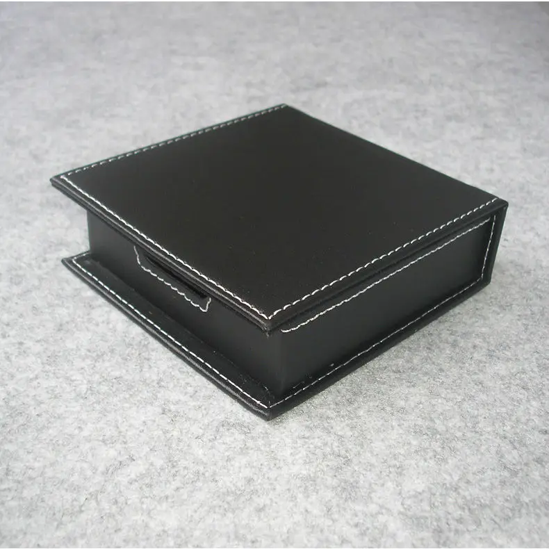 

casual note paper holder case with lid card box organizer office desk desktop stationery organization black 312A