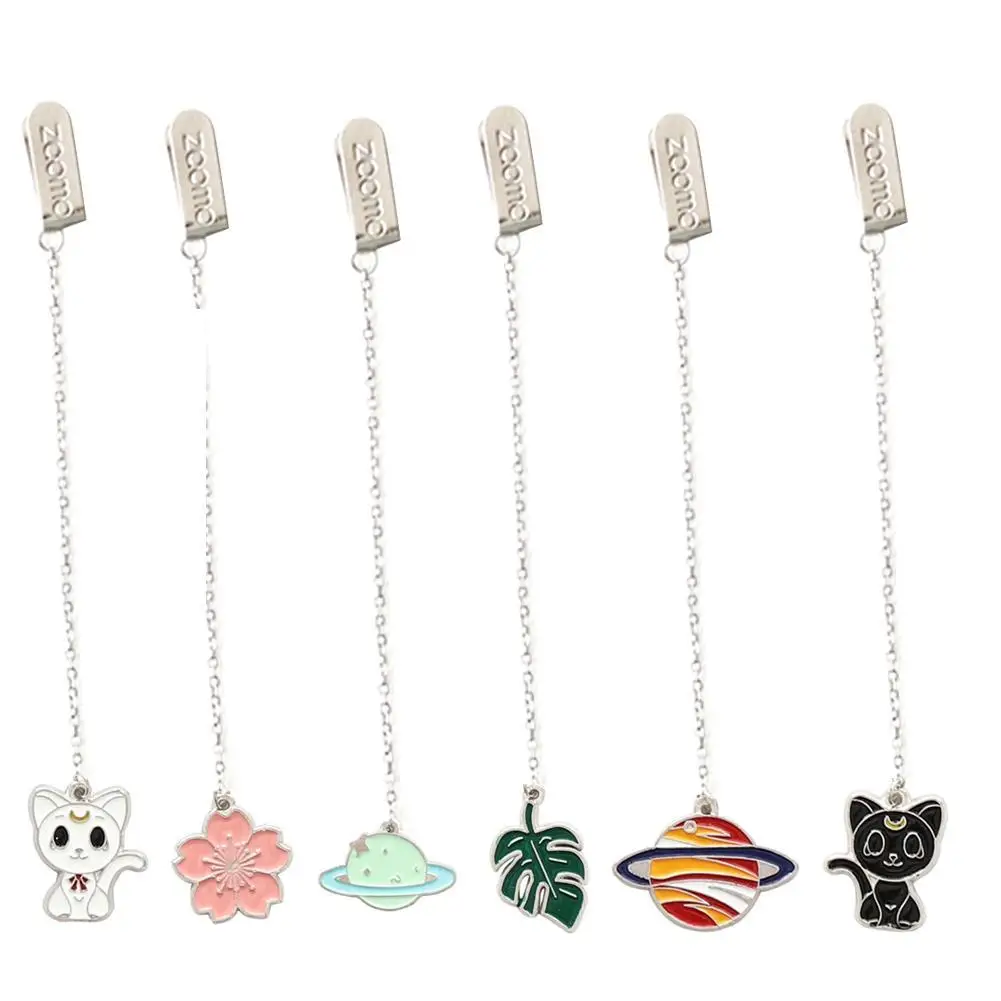 

Small Fresh And Simple Pendant Bookmark Cartoon Animals Metal Unicorn Bookmarks For Books Student Stationery School Office Supp