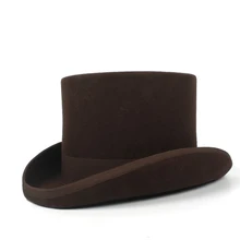 15 см Top Hat для Для женщин Для мужчин Топ Фетровая Шляпа Волшебника стимпанк Косплэй панк вечерние шапки 5 видов цветов 4 Размеры