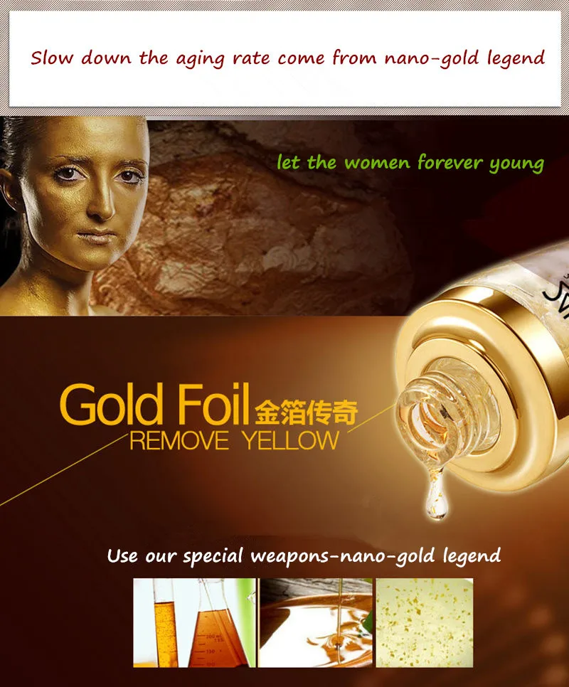 BIOAQUA бренд лицо 24K золото эссенция Отбеливающее, омолаживающее воздействие увлажняющий с гиалуроновой кислотой жидкость Антивозрастная коллагеновая уход за кожей