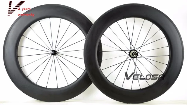 Cheap 2-Year-warranty,Full carbon  bike wheelset, 88mm clincher/tubular ,700C road bike wheel,wider U shape rim