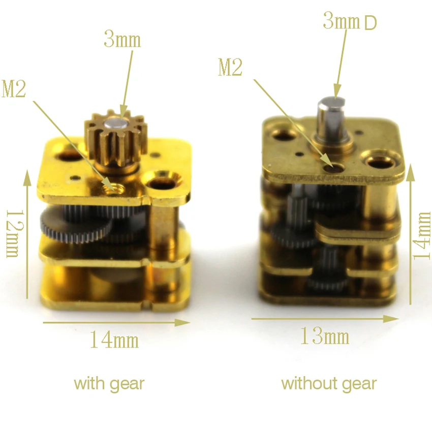 

1pc hight quanlity 0.5 modulus metal Micro copper change speed gear box and reduction gearbox for the robot motor Rated