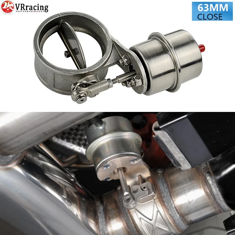 VR RACING Exhaust Control Valve With Vacuum Actuator Cutout 2.5" 63mm