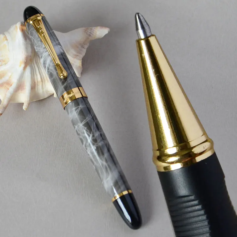 Шариковая ручка JINHAO X450 с серым мрамором и золотом 450 | Канцтовары для офиса дома