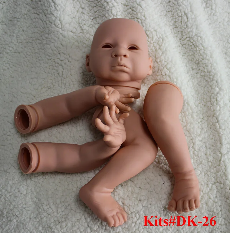 22 дюймов DIY модельный комплект мягкий силиконовый реборн кукла набор форм реборн Младенцы Bebe кукла Неокрашенная незавершенная набор прессформы пустые наборы кукол - Цвет: doll kit