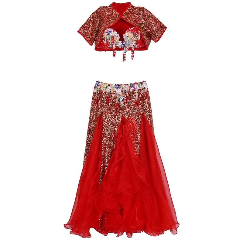 女性ダンスウェアパフォーマンスエジプトのベリーダンス服衣装c 女性ダンスウェアパフォーマンスエジプトのベリーダンス服衣装c