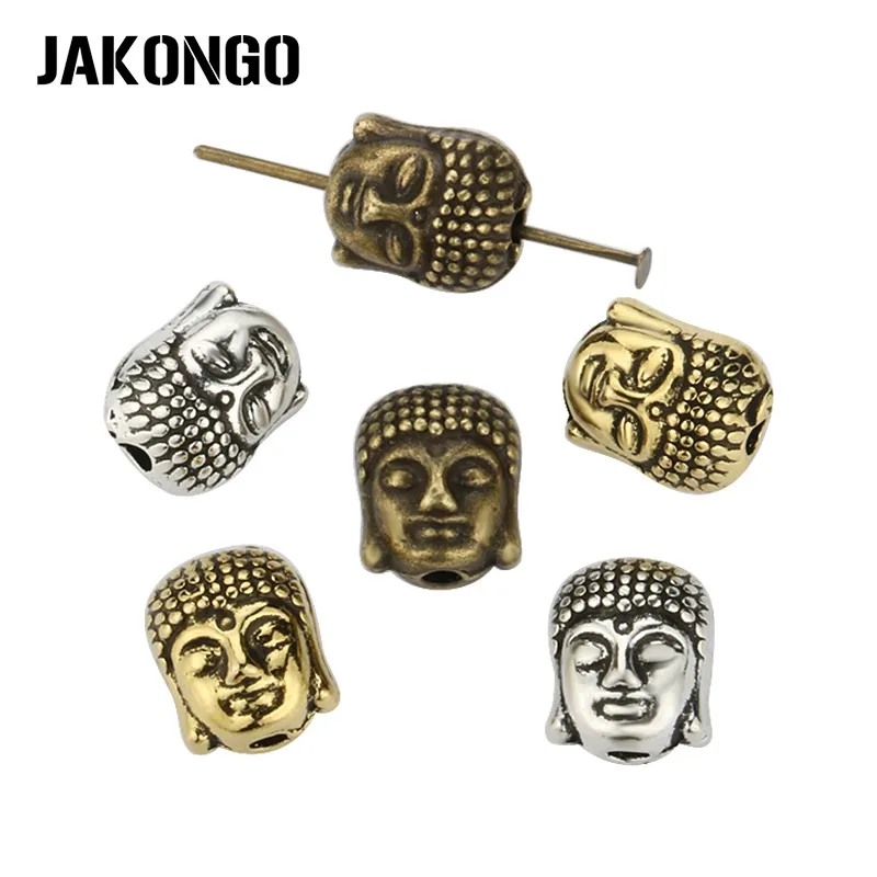 JAKONGO бусины Будды античные посеребренные для изготовления ювелирных изделий