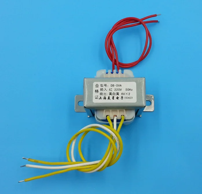 Dual 6V 9V 12V 15V 18V 24V 36V Transformer 220V input Power Transformer 5VA EI41 5VA Transformer for pre-amplifier board