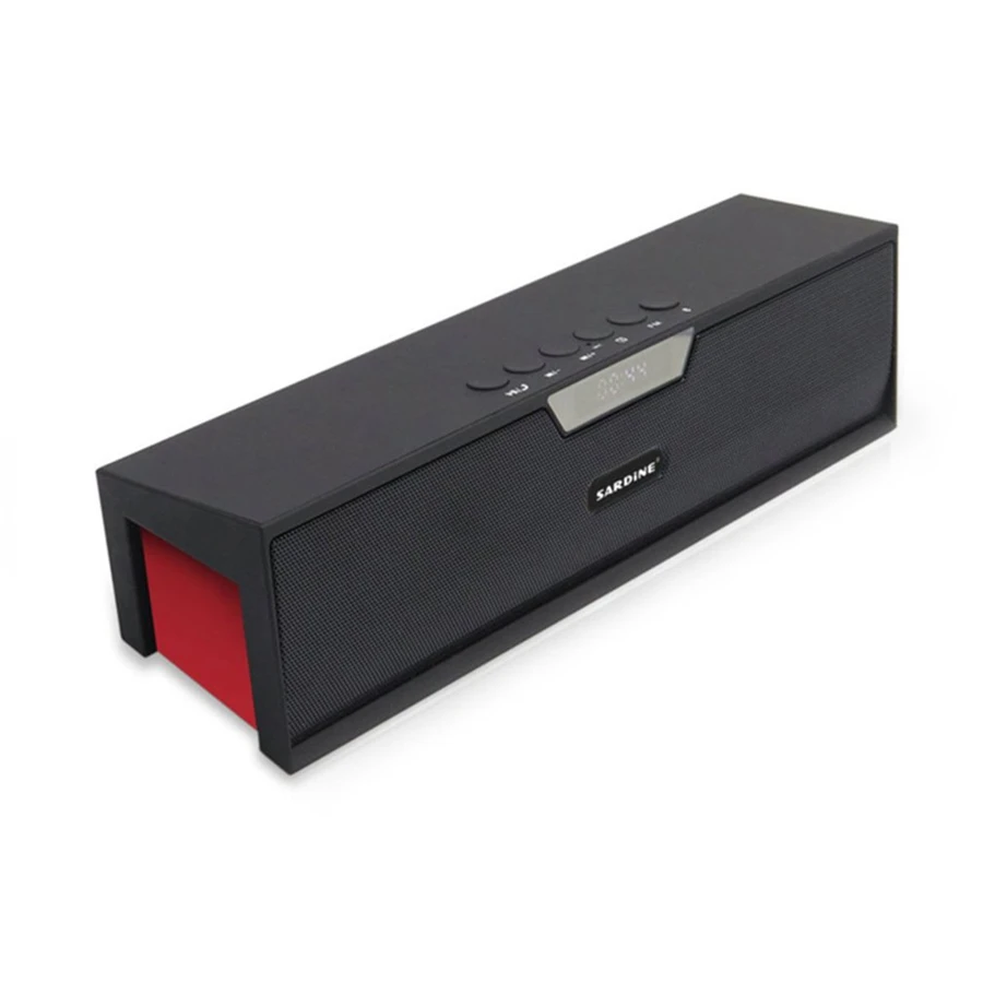 

Bluetooth Speakers Wireless Stereo Soundbar Built-in Mic FM Radio subwoofer Speaker with Alarm clock LCD Time Display player