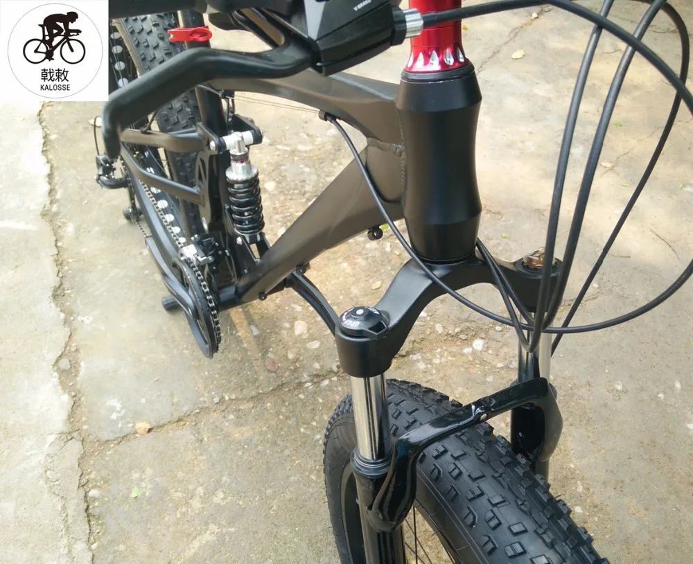 Top Kalosse 190mm rear hubs  26*4.0 tires  Hydraulic brakes  M390  snow bike  Full suspension  mountain bike 27 speed 2