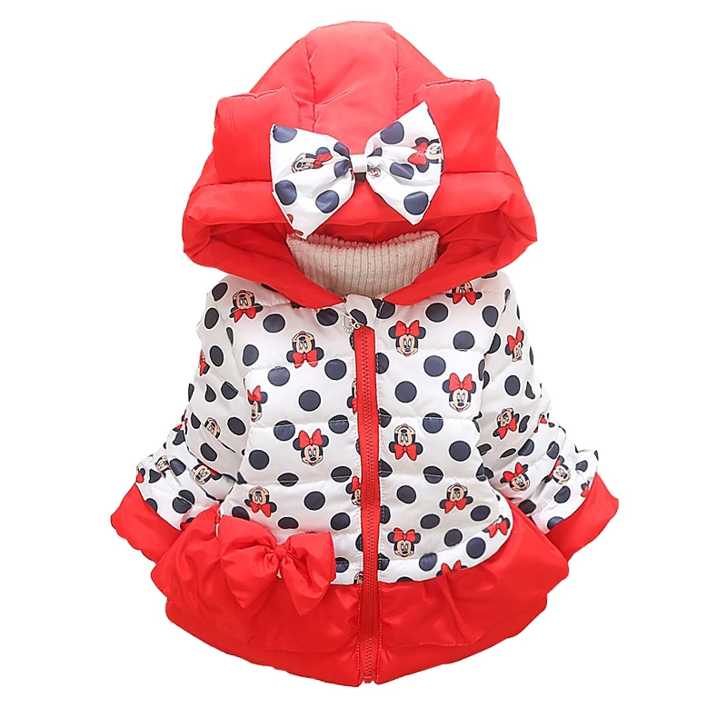 Winter Baby Girls Minnie Mickey Jacket Coat Children Cotton padded ...