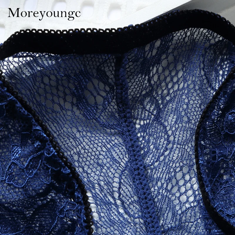 Moreyoungc 10 шт./лот Для женщин Трусики для Кружево пикантные средней талией дамы